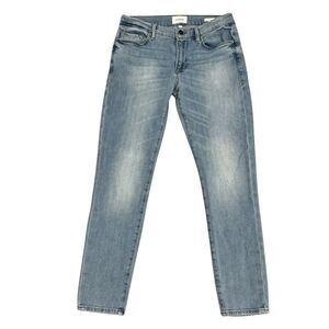 FRAME Le Garcon Jeans Womens 27 Light Wash Skinny Straight Ankle Denim Blue